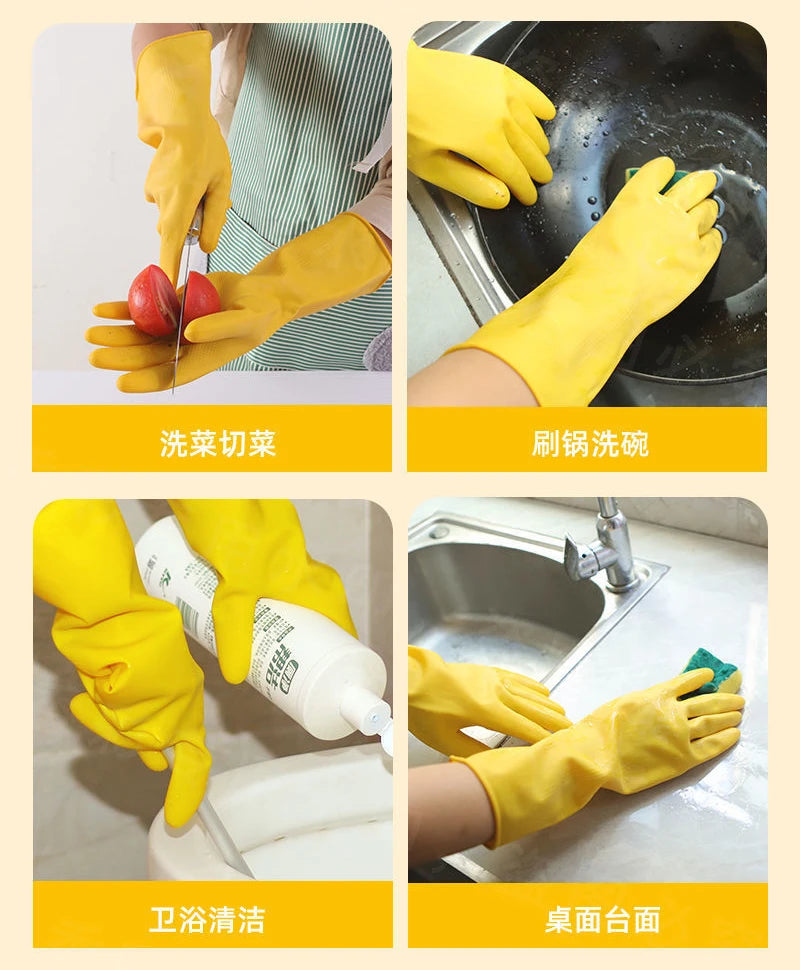 10 Pairs of Thick Rubber Gloves, Durable Gloves for Household Kitchen Cleaning and Labor Protection
