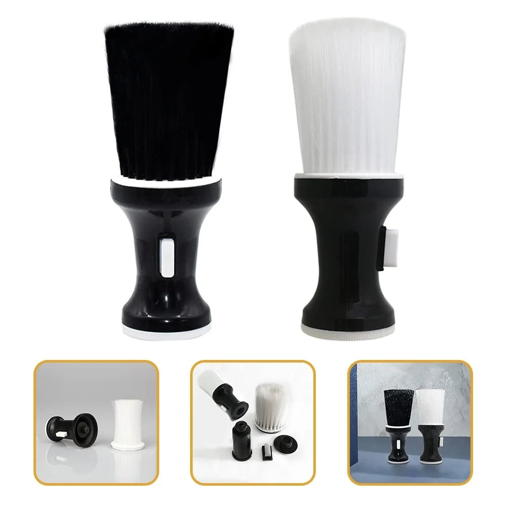 Barber Shop Broken Hair Duster Brush Black Hairdressing Wipe Neck Hair Cleaning Duster Hair Cutting Shaving Brush Styling Tools