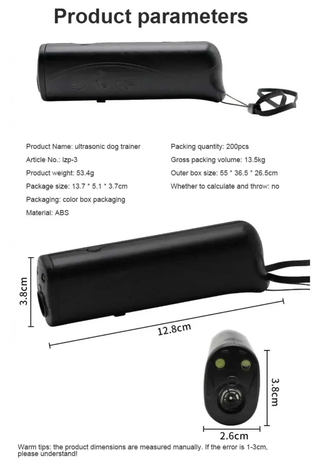 New Ultrasonic Pet Dog Repeller Anti Barking Stop Bark Training Device High Power Dog Training Repellents Without Battery Pet