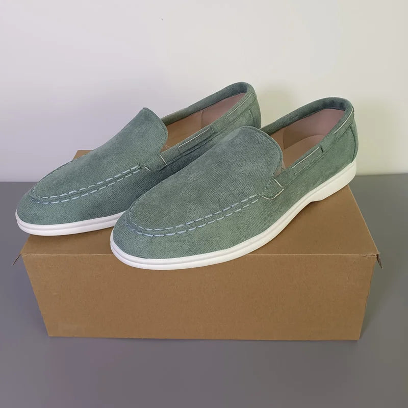 Male 2025 Classic Brand Suede Leather Loafers Men Casual Shoes Luxury Mens Breathable Slip on Driving Shoes Moccasins