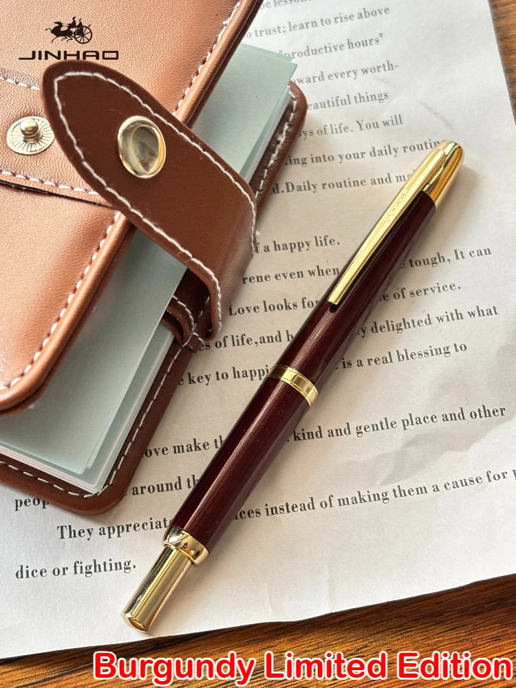 Burgundy Limited Edition!!! JINHAO 20 Press Fountain Pen Retractable Writing Ink Converter Office Supplies PK 10 A1 Stationery