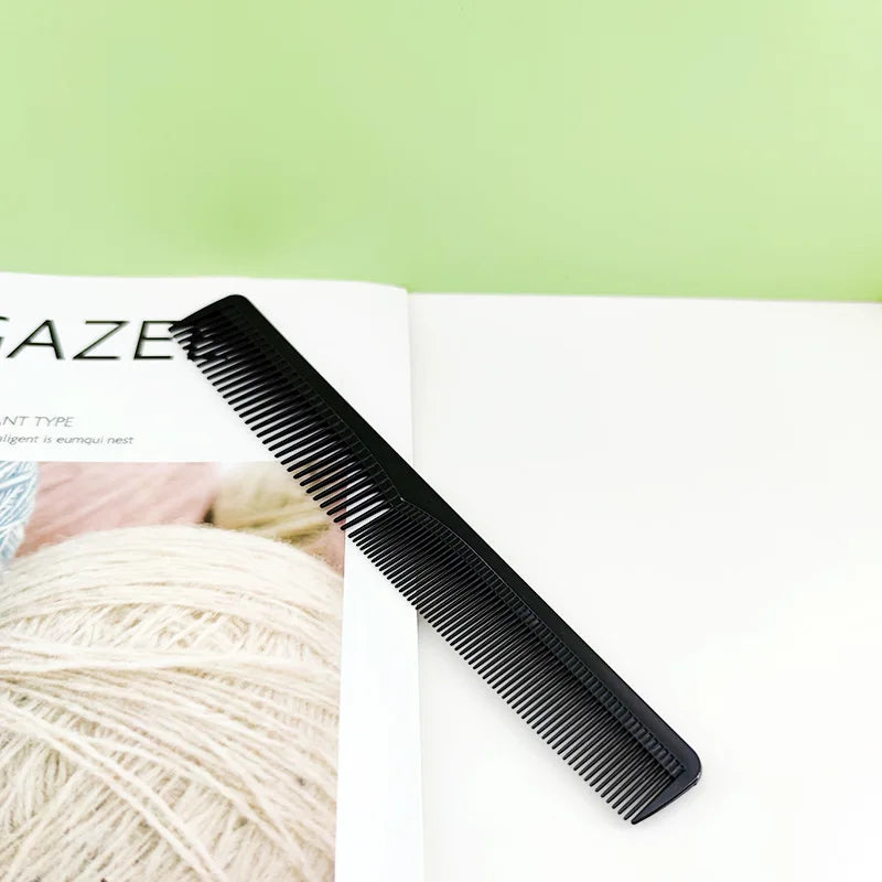 5 Pieces Fine Cutting Wide Tooth Hair Barber Carbon Fiber Salon Hairdressing Comb Heat Resistant Styling Grooming Comb