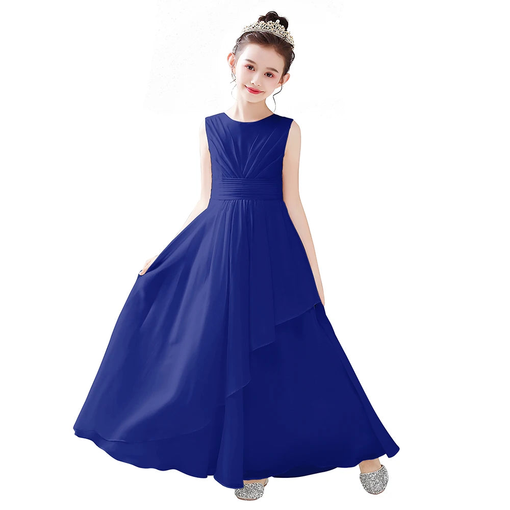 Dideyttawl Customized Chiffon Flower Girl Dress For Wedding Party First Communion 2025 Little Bride Gowns Junior Bridesmaid
