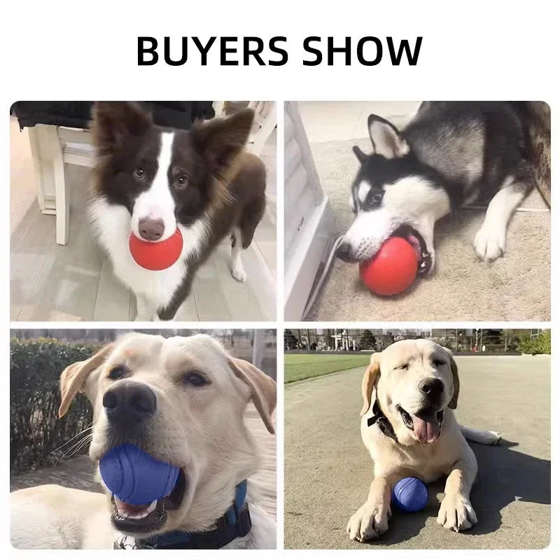 HOOPET Dog Toy Rubber Ball Bite-resistant Ball Toy for Dogs Puppy Teddy Pitbull Red Color Solid Ball S-XL Pet Supplies