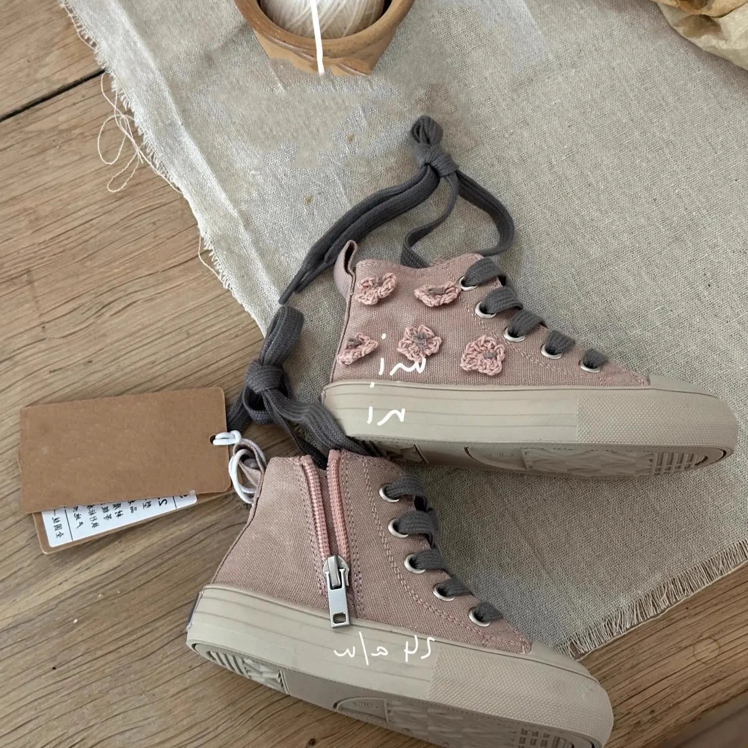 Children High Top Canvas Shoes Baby Soft Casual Shoes Boys Girls Fashion Anti-slip Side Zip Sneakers