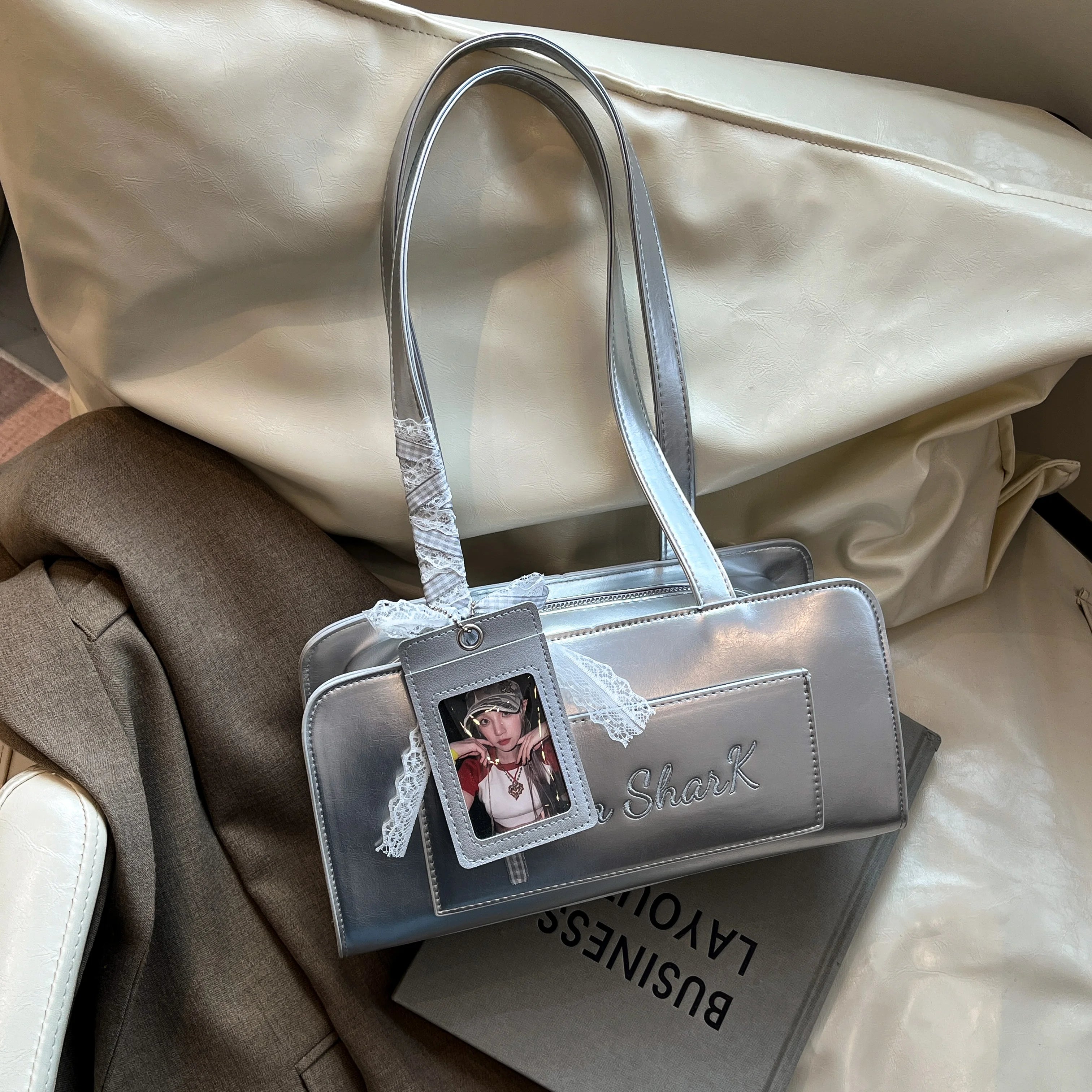 PU Leather Shoulder Bags For Women 2025 Trend Female Underarm Handbags And Purses Large Capacity Top Handle Tote Travel Bag