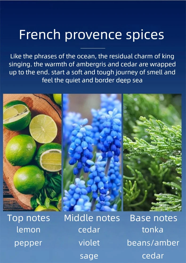 Man Perfumes Classic Pure BLUE Black EAU DE PARFUM Pheromone Perfume Azure Fragrance Body Spray for Men Gentlemen Attract Women