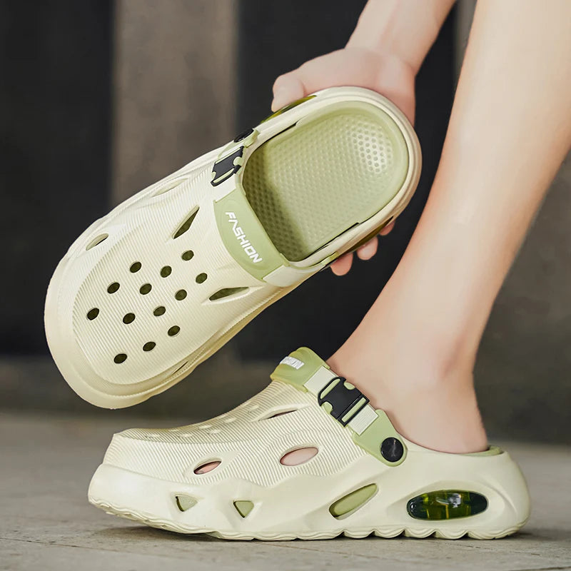 Men's New Summer Sports Sandals for Beach Wear, Non-Slip, Wear-Resistant, Closed-Toe Shoes, Sandals and Slippers