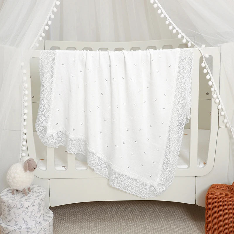 Baby Blankets Cotton Newborn Boys Girls Swaddle Wrap Quilts For Stroller Bedding 102*82cm Children Cellular Ultra-Soft Knitted