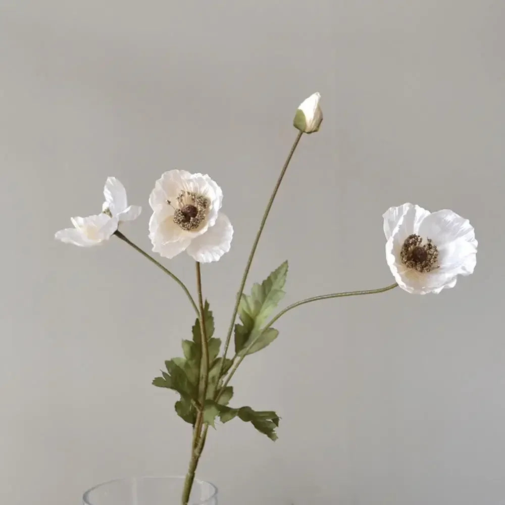Artificial Flowers Fake Poppy Silk Flowers Long Stem Housewarming Garden Table Wedding DIY Party Wedding Bridal Bouquet Decor