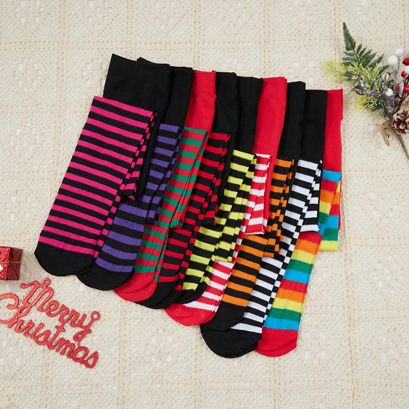 Children Girl Pantyhose Kids Striped Pattern High Waist Cosplay Leggings Pants Cosplay Halloween Christmas Stockings