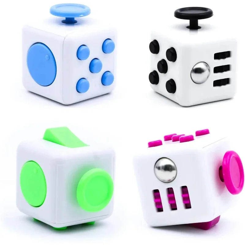 Fidget Stress Relief Dice Colorful Anti-Stress Fingertip Toys for Autism & Anxiety Relief