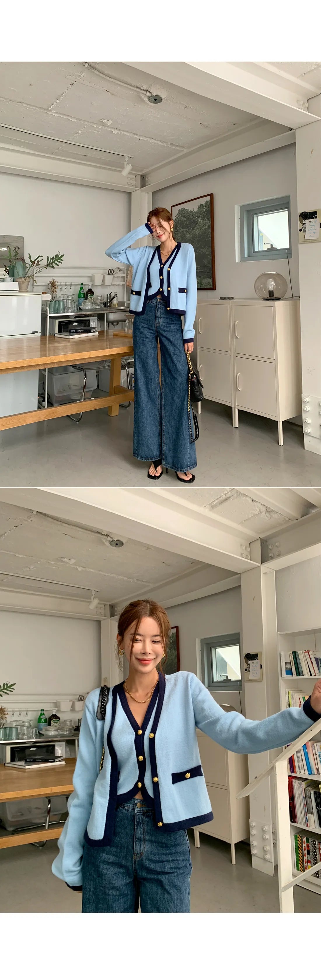 New High Quality Spring Knitted Long Sleeve V-neck Cardigan Coat + Sexy Short Camisole Crop Top Sweater Two Piece Sets Elegant