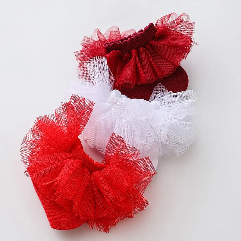 0-1Y Newborn Infant Toddler Baby Socks Girls Kids Princess Bowknot Lace Floral Short Socks Cotton Ruffle Frilly Trim Ankle Socks