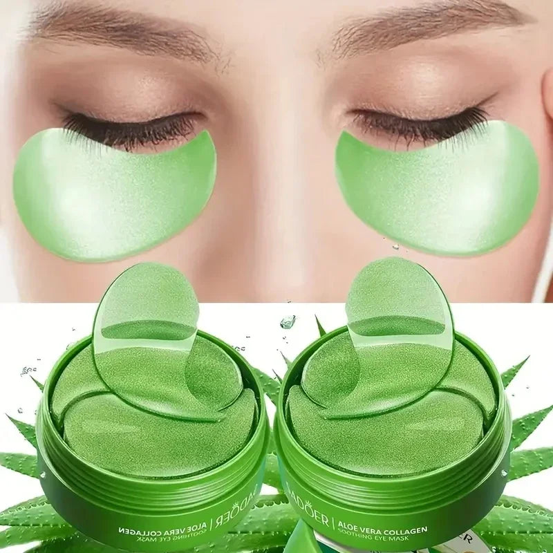 60pcs seaweed hyaluronic acid eye mask to remove dark circles collagen eye patch facial care products