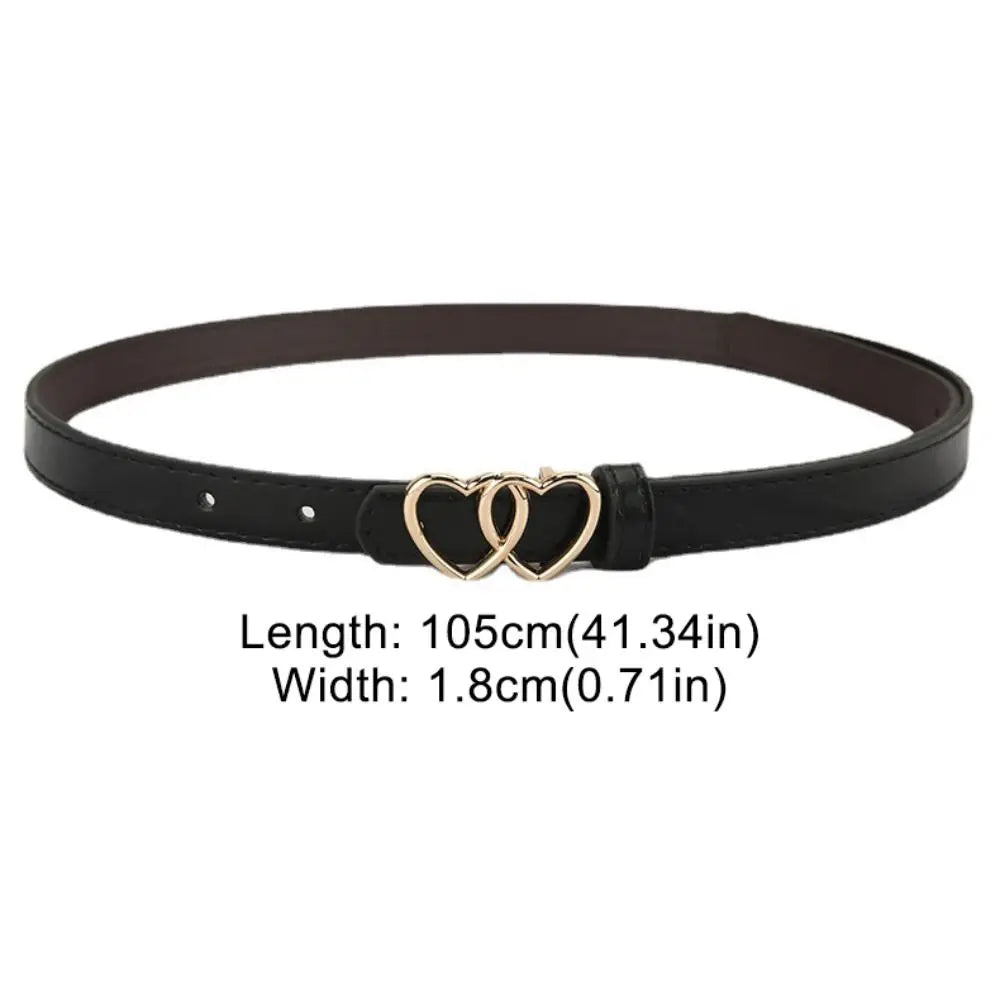Waist Decoration Versatile Leather Belt Casual Simple Thin Waist Strap Luxury Design Slide Buckle Belt For Women