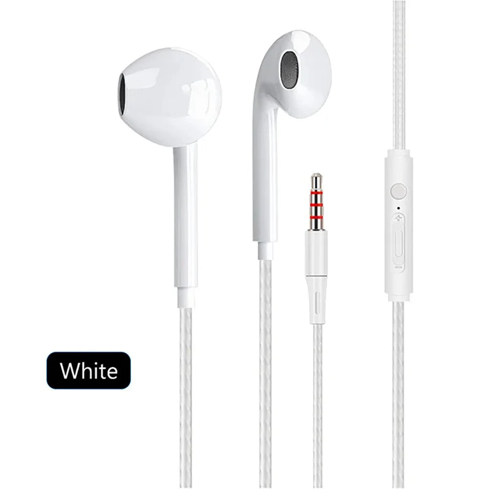 Type C Wired Earphones In Ear Headset Game 3.5mm Wired Headphones with Microphone Bass Stereo Earbuds In-line Control For Phones
