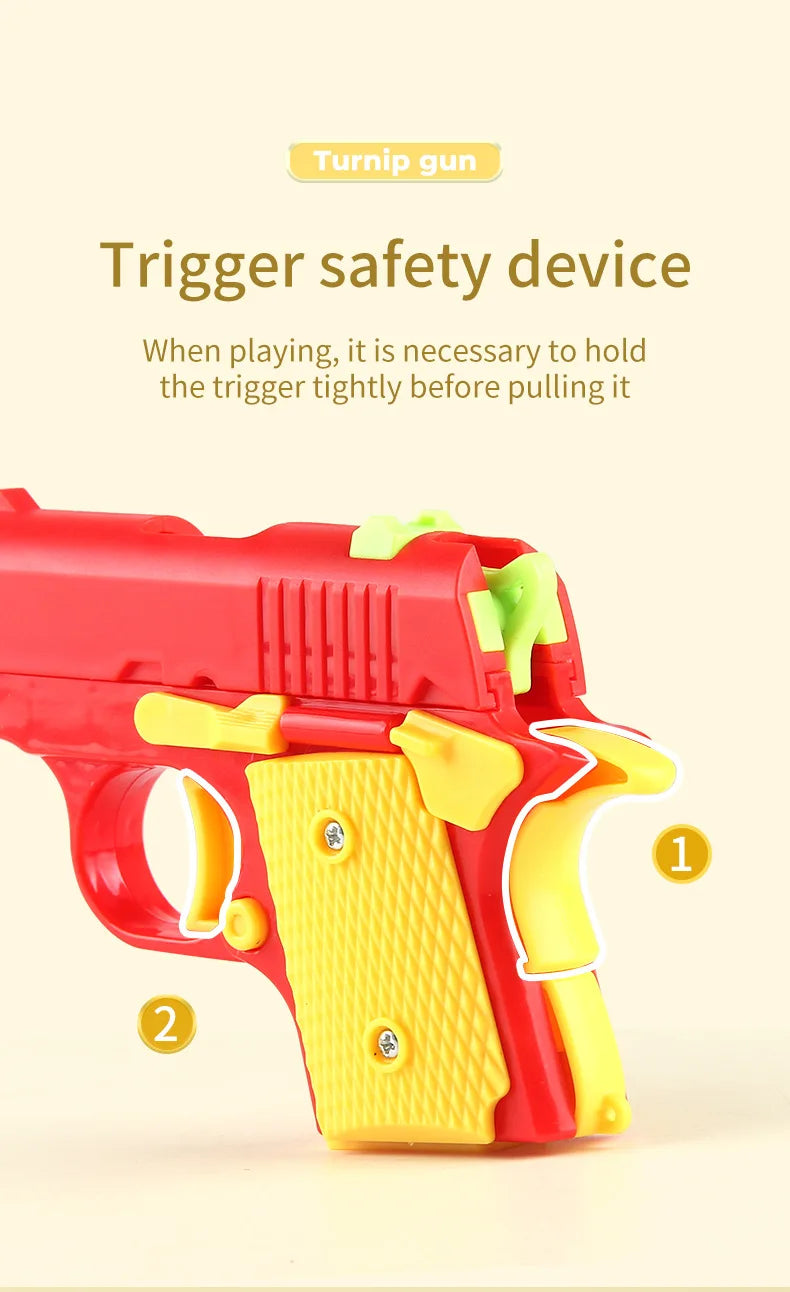 1PC Kids 3D Mini Model Gun 1911 Pistols Hand Toy Pistols For Boys Kids Toy Bullets No Fire Rubber Band Launcher Collection Gifts