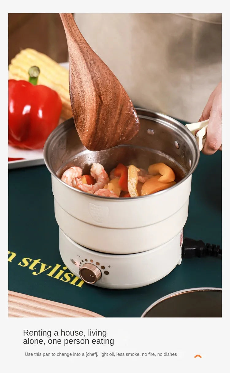 Electric Hot Pot Cooker Baby Porridge Multicooker Stew Heating Eggs Soup Pan Noodles Steamer Rice Cookers Cooking Pot EU Plug