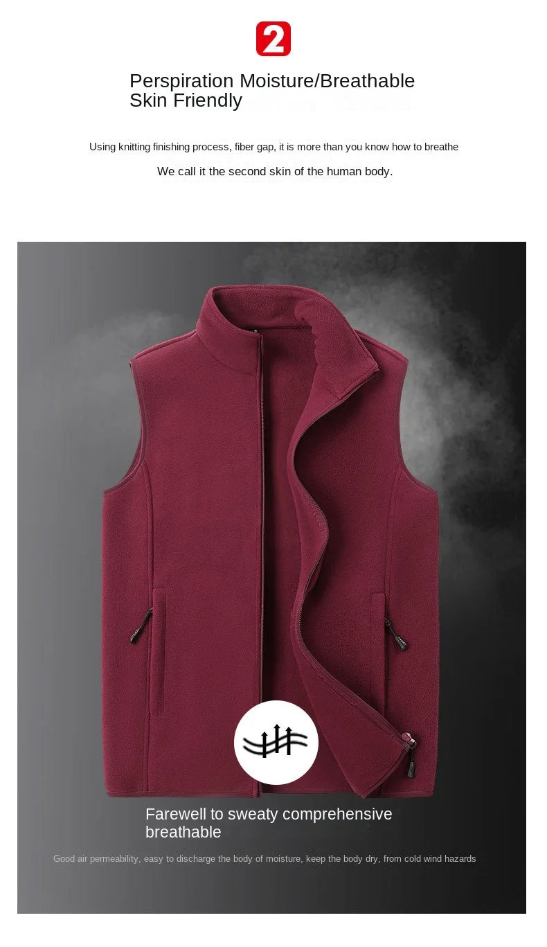 Autumn Fashion Plus Size Male Warm Waistcoat Fleece Vest Men's Lamb Cashmere Warm Sleeveless Coat Men Brand Clothing Winter Vest