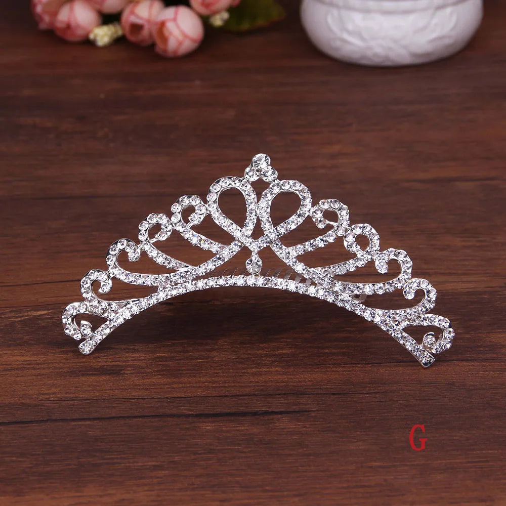 Bridal Stylish Tiara Shiny Crown Sweet Hair Comb Wedding  Jewelry Fashion Accessories Hair  Styling Accessories Headwear