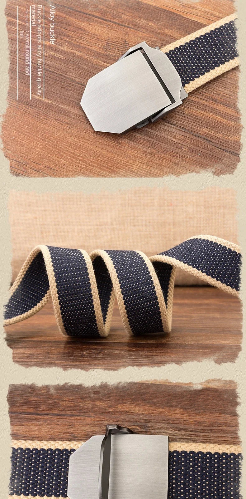 Men Waist Belt Outdoor Sports Canvas Belt Luxurious Gloss Metal Buckle Jeans Waist Circumference Military Tactical Nylon Weaving