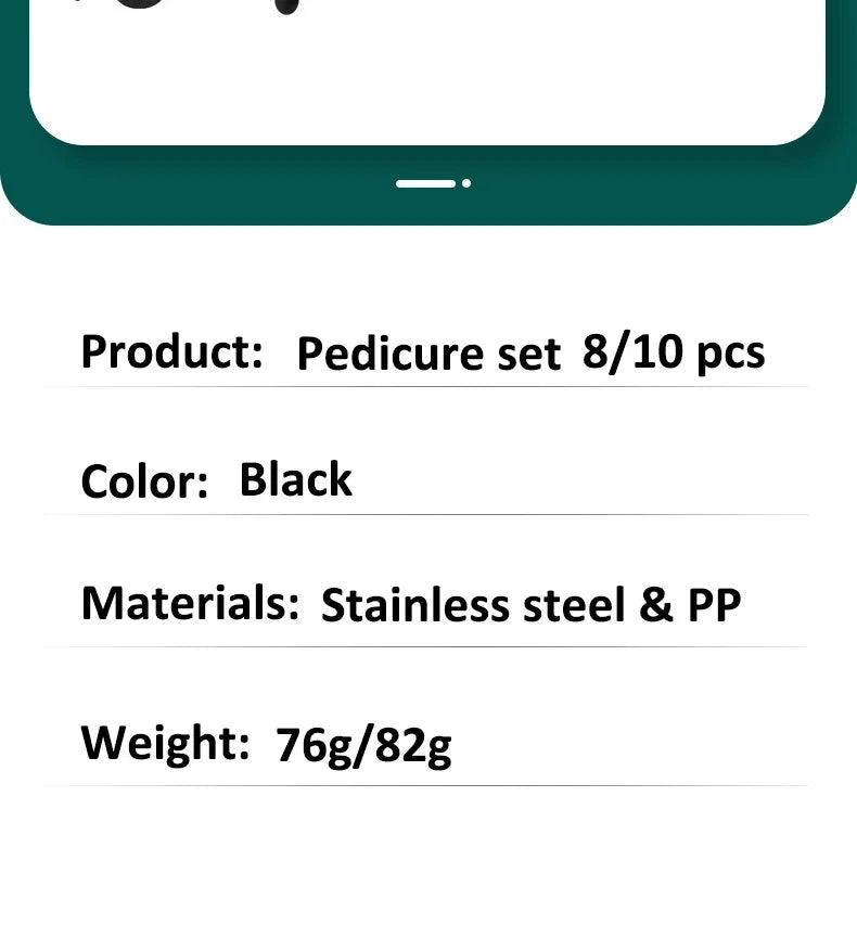 8/10-in-1 Professional Pedicure Kit Stainless Steel Callus Shavers Get Soft Smooth Feet with Stainless Steel Foot Care Tools