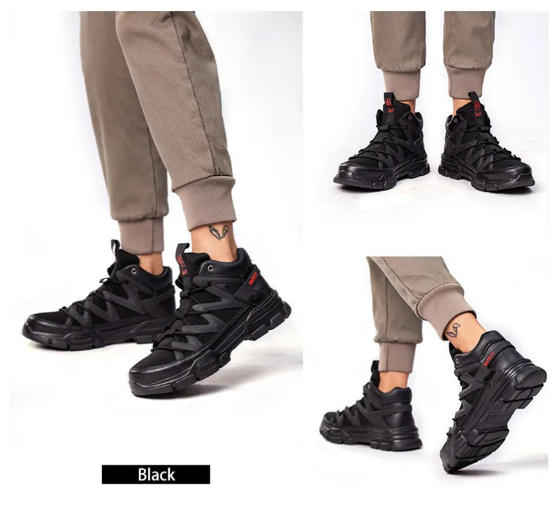 Safety Shoes Universal Breathable Outdoor Work Boots Steel Toe Anti-smash Puncture Proof Working Protective Sneakers for Men
