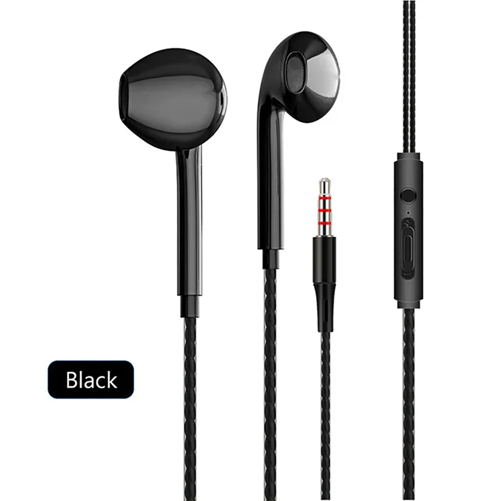 Type C Wired Earphones In Ear Headset Game 3.5mm Wired Headphones with Microphone Bass Stereo Earbuds In-line Control For Phones