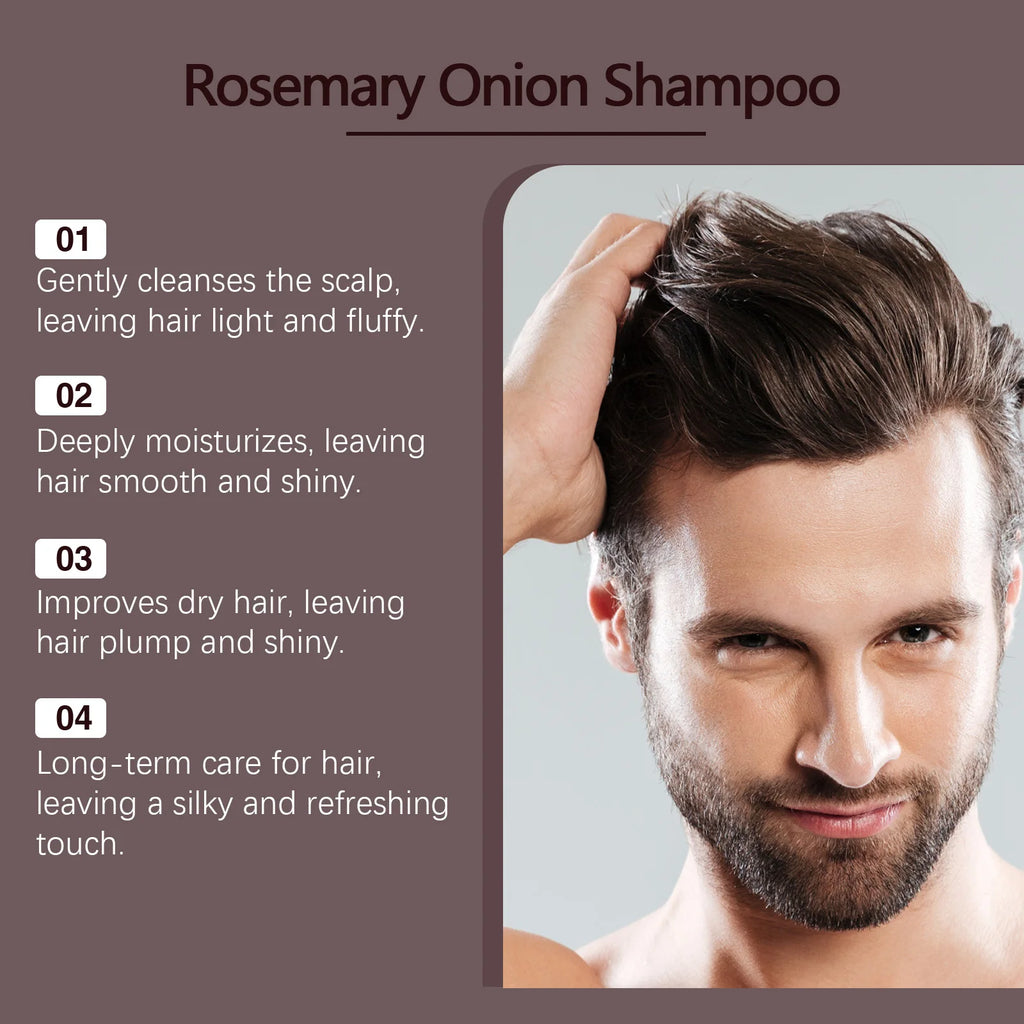 3-in-1 Red Onion Shampoo Black Seed Oil Hair Care Shampoo Hair Care Gentle Cleansing Nourish Scalp Refreshing Shampoo