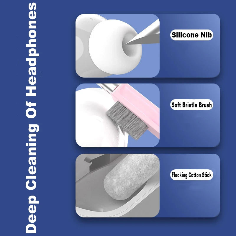 7-in-1 Keyboard Cleaning Kits Airpods Cleaner Headset Cleaner Pen Laptop Screen Cleaning Bluetooth Earphones Cleaning Kit