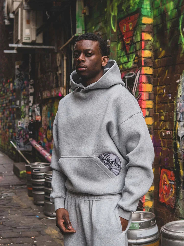 2025 Trendy High Street Retro Casual Streetwear Men's Sports Suit Y2K Harajuku Embroidered Hoodie men Hip-hop Loose Sweatpants