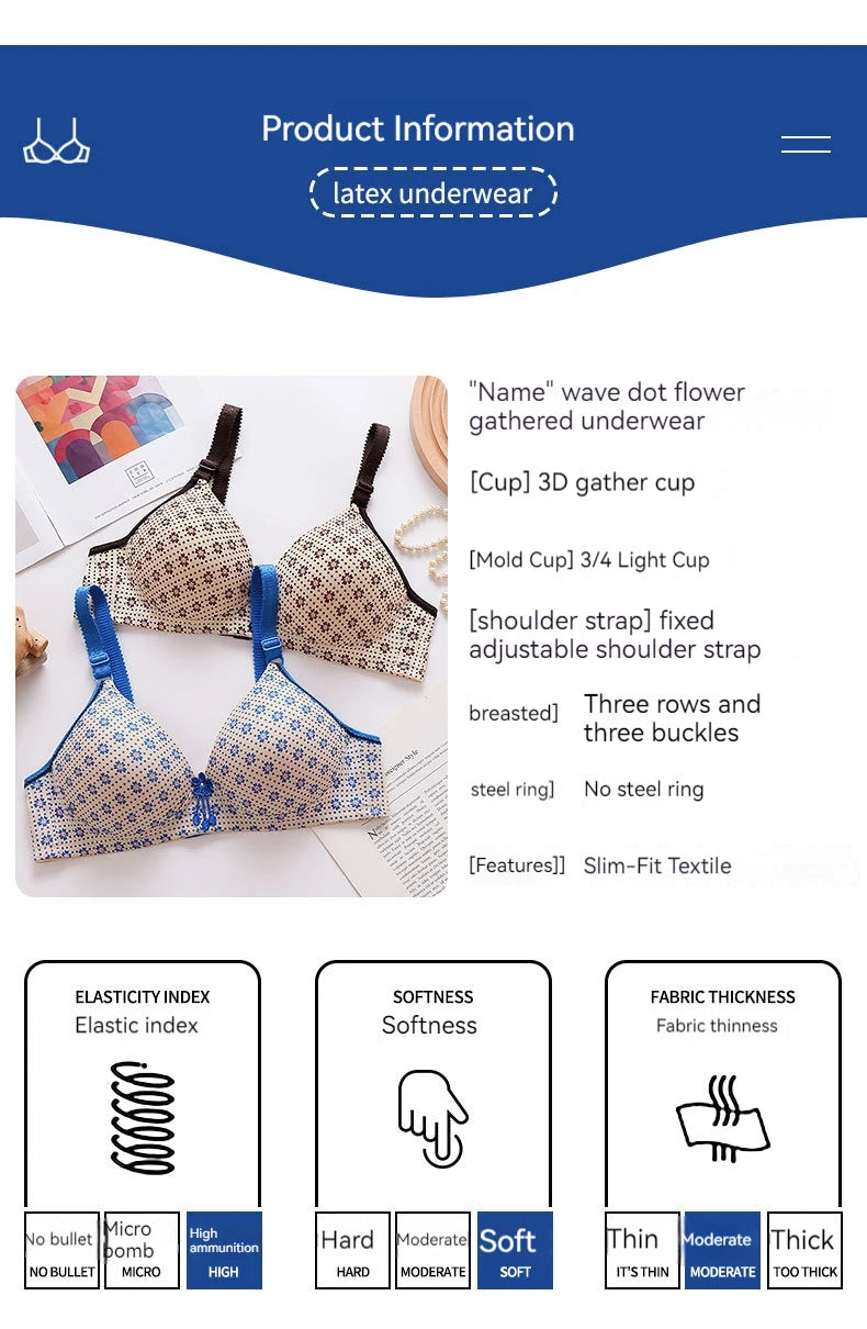 Comfortable & Stylish Nursing Bras for Pregnant Nursing Mothers New sexy printed Thin Bra Comfortable Wire-free Nursing Bra