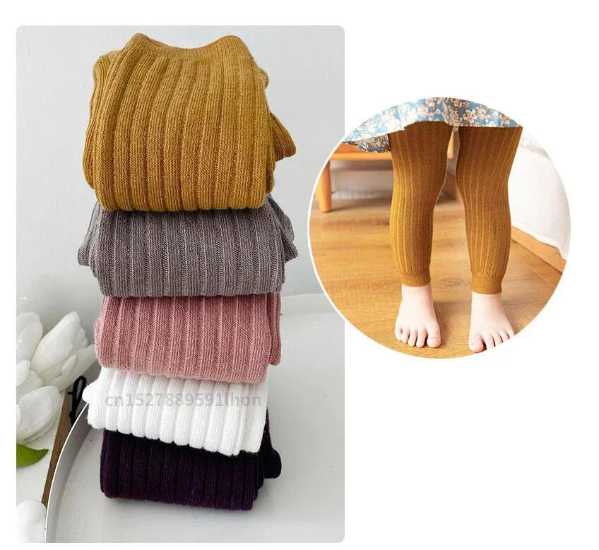 Spring Autumn Baby Pants Newborn Girls Leggings Soild Color Cotton Ribbed Pants Kids Children Leggings 0-6 Years for Girls Boys