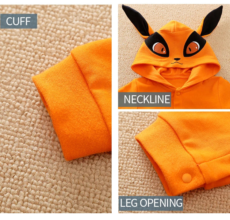 Neonatal Clothing Anime Role-Playing Fox Costume Cotton Comfortable And Soft Spring And Autumn Long Sleeved 0-18 Baby Jumpsuit