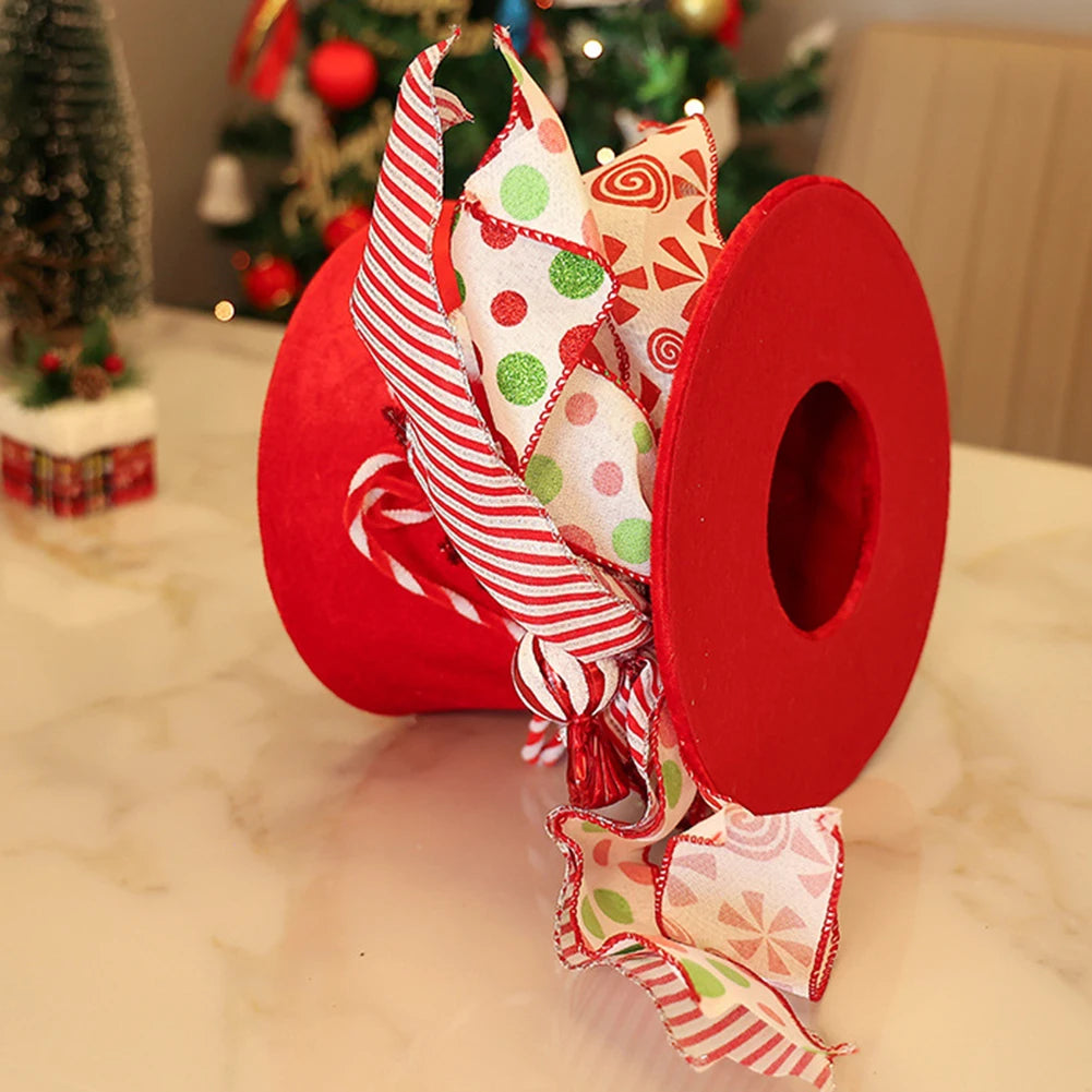 Christmas Celebration Red White Holiday Decoration Festive Accessory Great Holiday Centerpiece Versatile Usage For Holiday Table