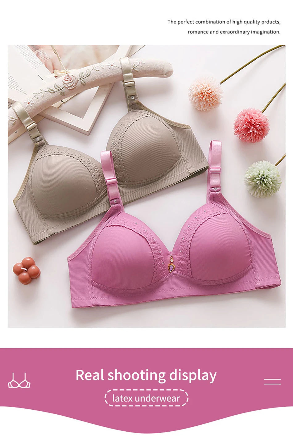 High-Quality Women Full Cup Bra Daily Comfort and Support Nursing Bras Comfortable Breathable Leisure Simplicity Women Bra