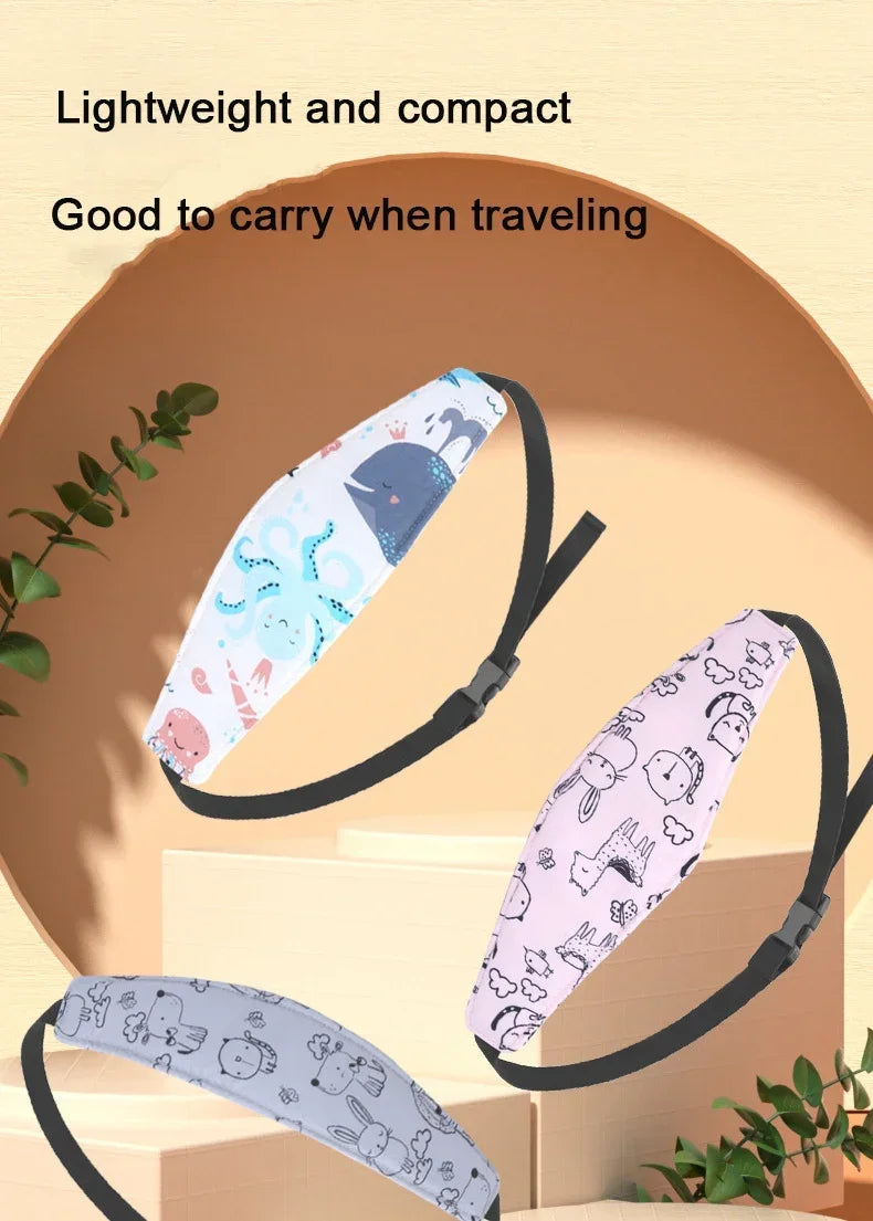 Toddler Sleep Positioner Baby Carseat Head Support Adjustable Infant Stroller Neck Relief Strap Pillow Fastening Belt Headrest