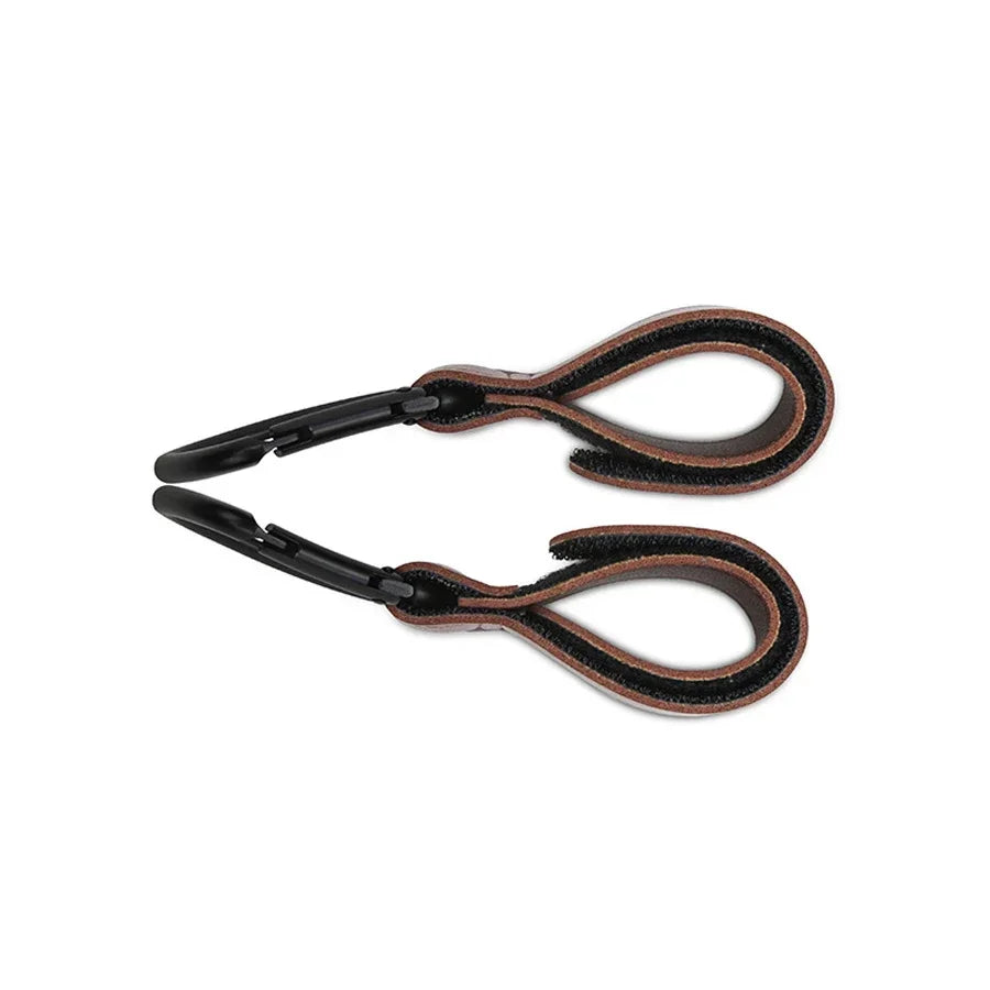 1/2PCS Baby Stroller Hooks - PU Leather Pram Organizer for Diaper Bag Travel Accessories with Climbing Buckle