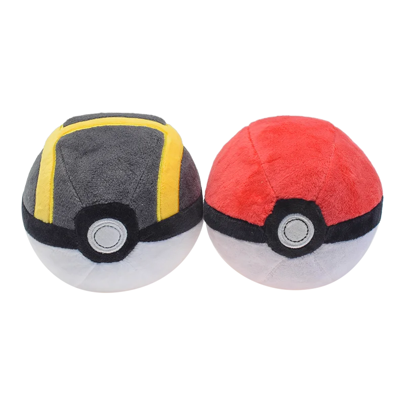 Master Ball Great Ball Ultra Ball Ball Plush Toys Soft Stuffed Animals Cartoon Backpack Pendant Decoration Toy Birthday
