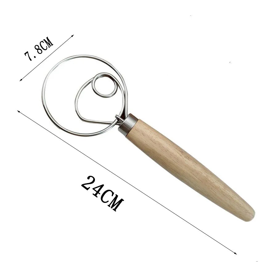 Danish Egg Beater Baking Accessories and Tools Hand Mixer For Kitchen Dutch Bread Dough Pastry Pastry Bakeware Dining Bar Home