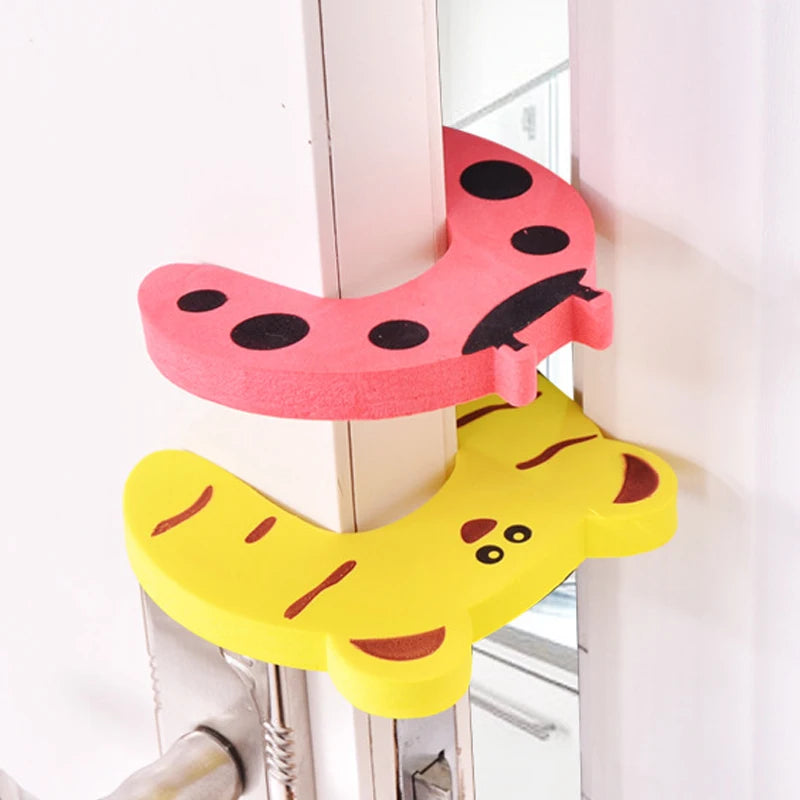 2/5pcs Baby Safety Door Stopper Anti-pinch Hand Cartoon Animal Door Block Thick Child Security Protection Lock Finger Protector