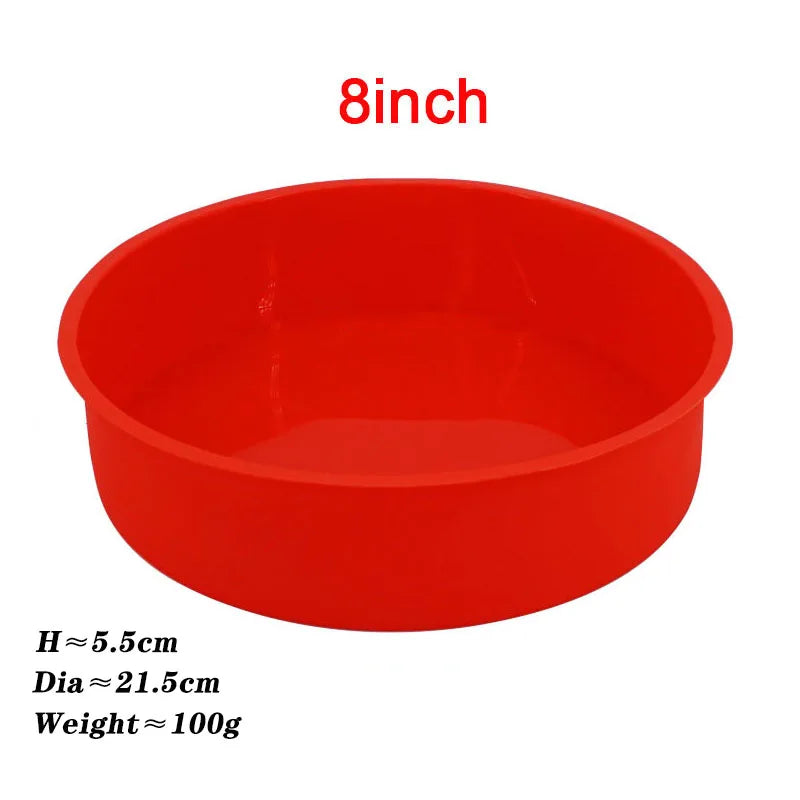 4 5 6 7 8 10 Inch Round Cake Mold Silicone Molds for Cakes Nonstick Cake Pan Baking Forms Pastry Mold