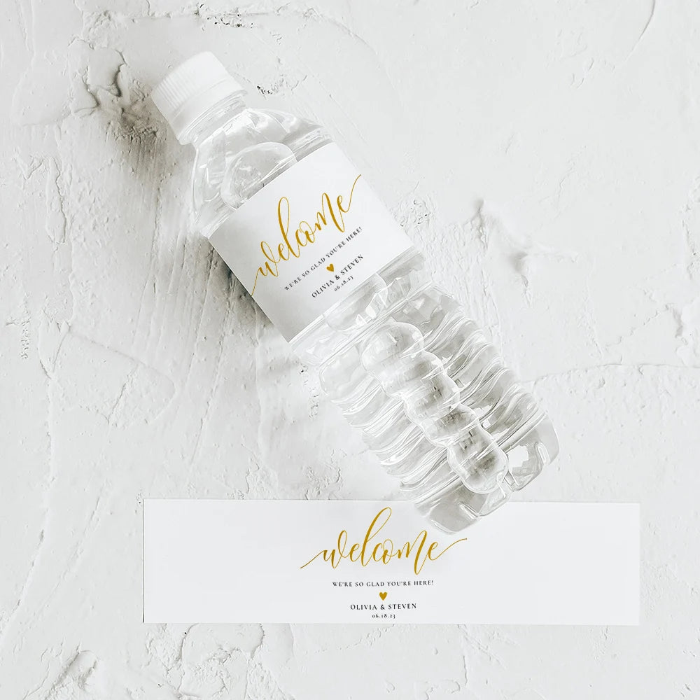 Personalized Wedding Water Bottle Label Birthday Party Thank You Water Bottle Sticker Bridal Shower Welcome Gift Wedding Decor