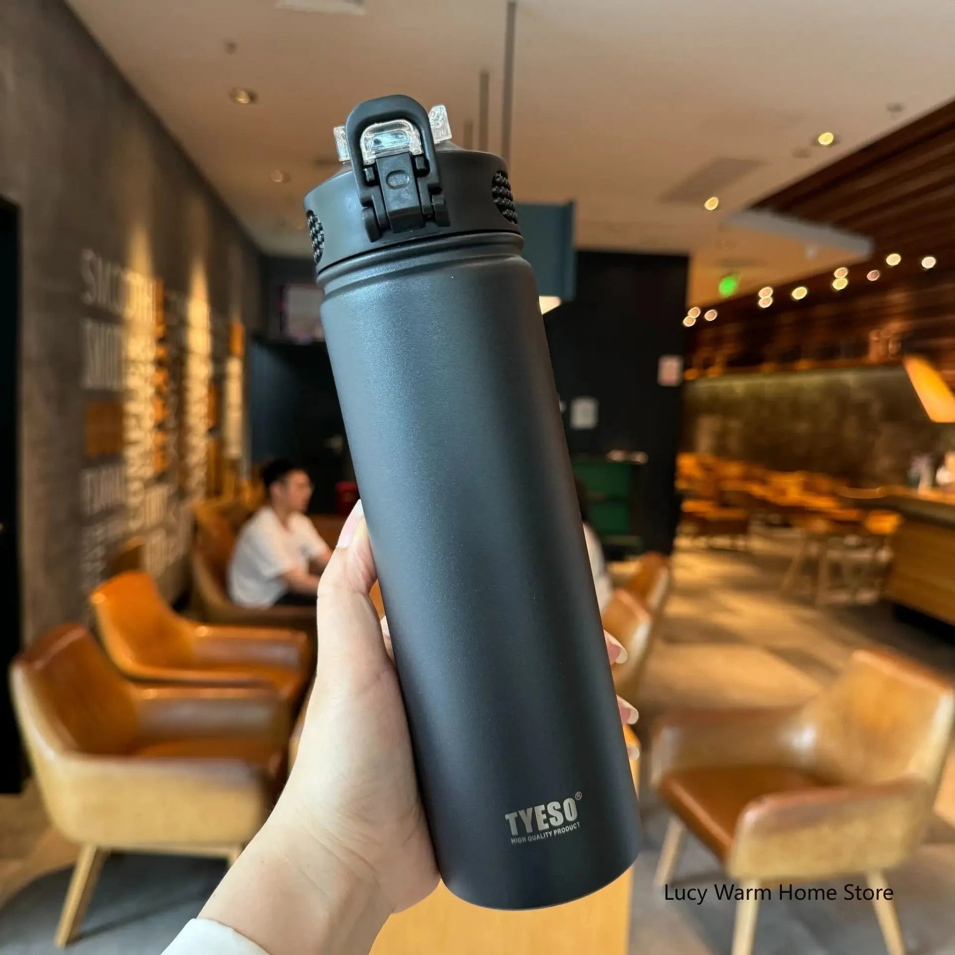 Thermal Water Bottle with Straw 750/600ML Stainless Steel Bottle Keeps Cold and Heat High Capacity Thermal Mug Thermos Bottle