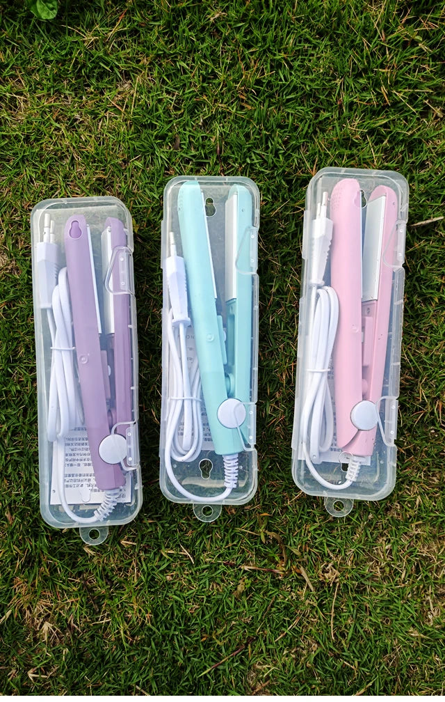 New Curling Iron Mini Hair Straightener Iron Ceramic Straightening Styling Tools Hair Curler Flat Iron Beard Straightener