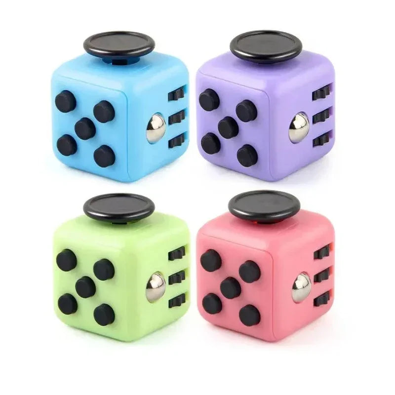 Fidget Stress Relief Dice Colorful Anti-Stress Fingertip Toys for Autism & Anxiety Relief