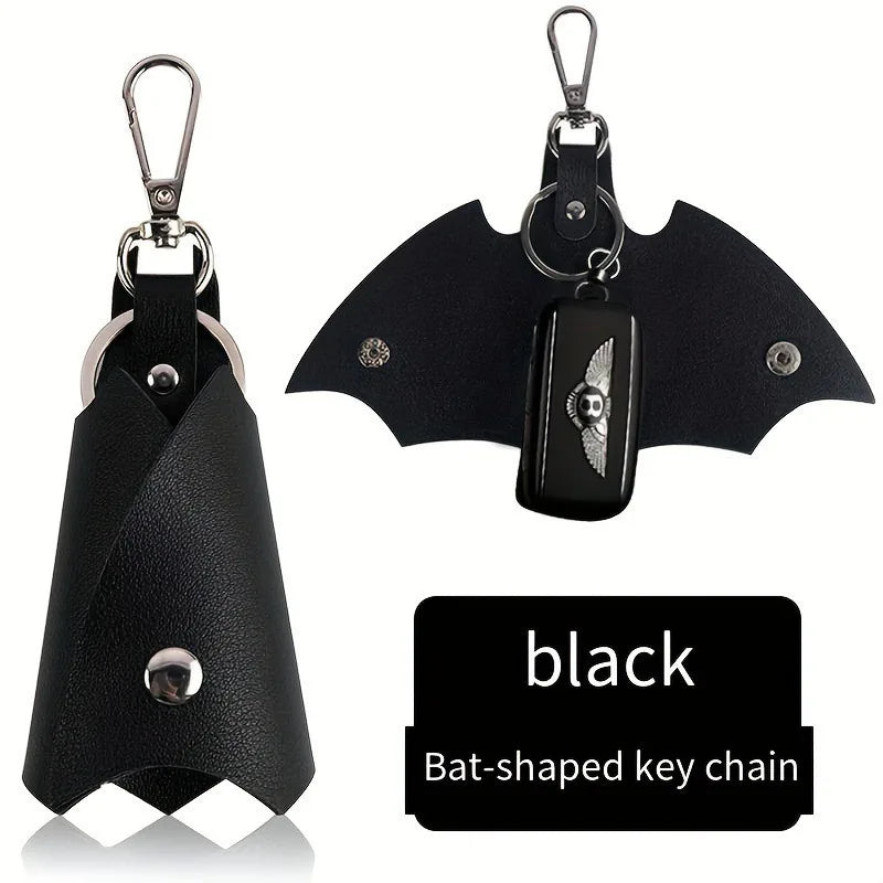 1pc Keychain Pendant PU Leather Car Key Protector Household Anti-lost Waist Hanging Key Bag Father's Day Gift, Boyfriend Gift