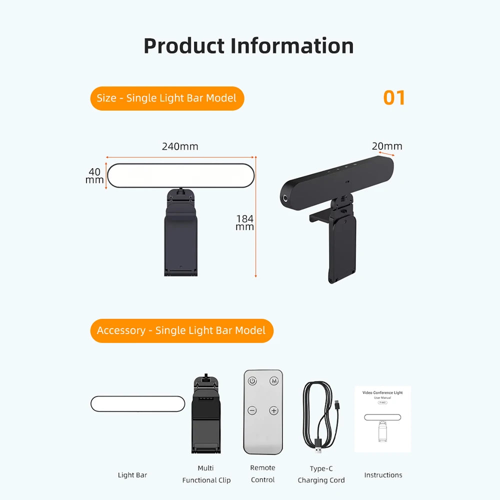 Video Conference Light Computer Light For Video Conferencing Video Call Lighting Adjustable Brightness Live Stream Light Phone