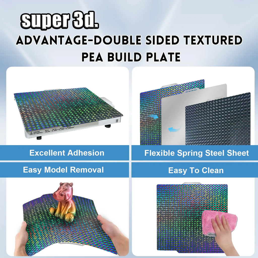 BambuLab Spring Steel PEI Build Plate 257×257 – Magnetic 3D Printer Sheet for A1, X1C & P1S